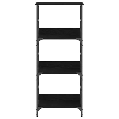 Bookshelf 3-Tier 50 x 33 x 117.5 cm Engineered Wood Black Oak