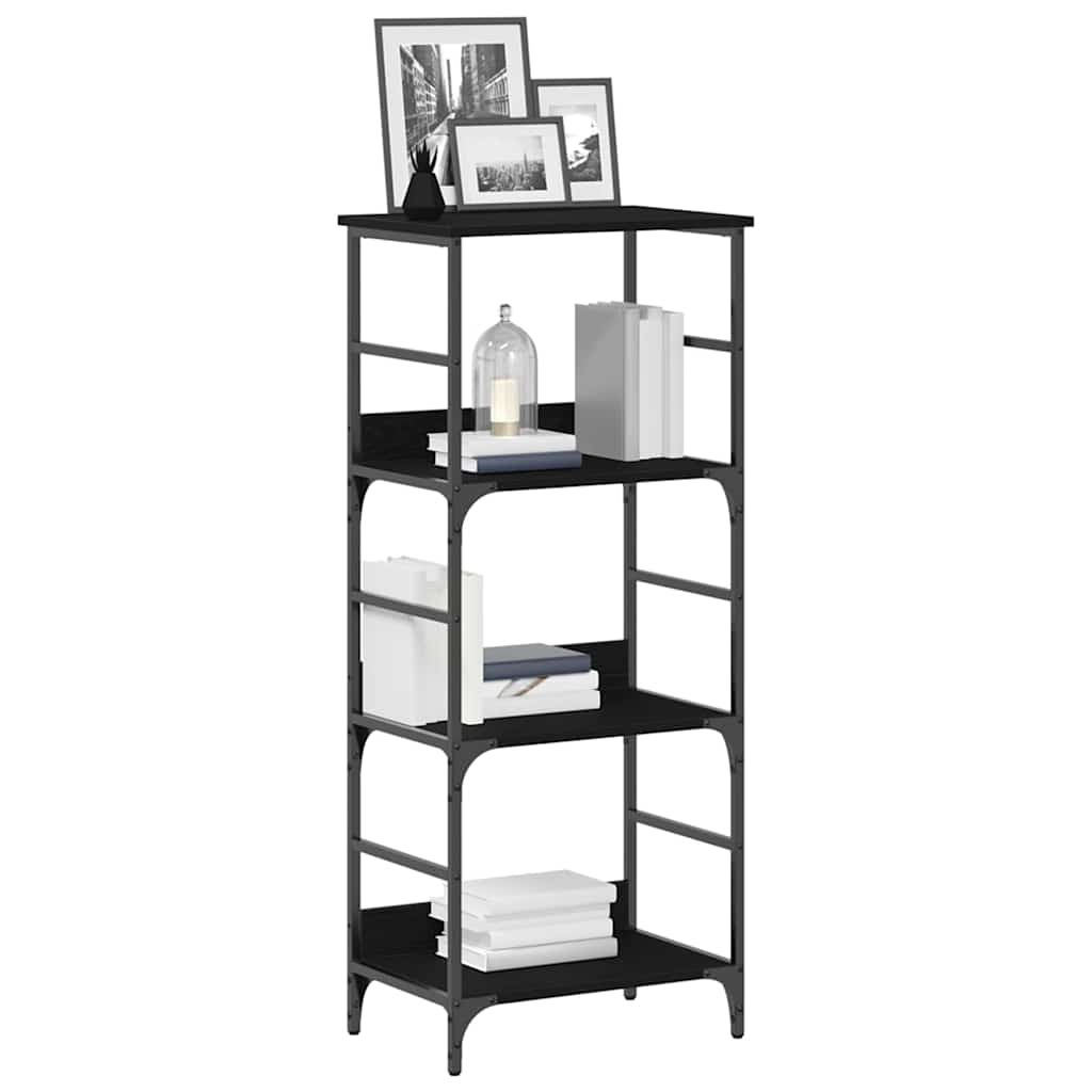 Bookshelf 3-Tier 50 x 33 x 117.5 cm Engineered Wood Black Oak