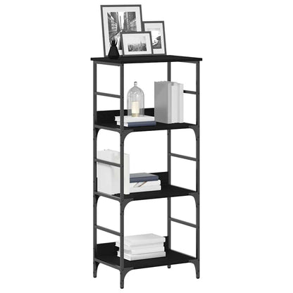 Bookshelf 3-Tier 50 x 33 x 117.5 cm Engineered Wood Black Oak
