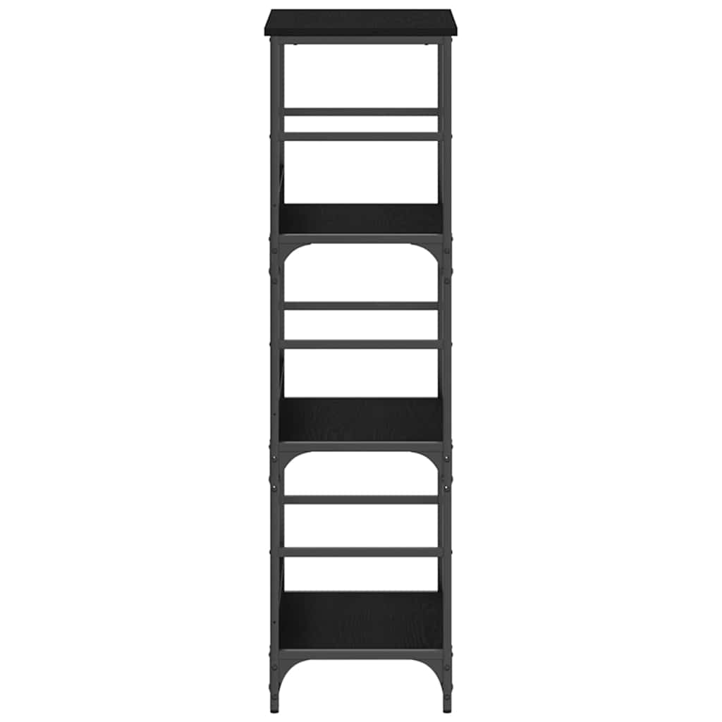 Bookshelf 3-Tier 50 x 33 x 117.5 cm Engineered Wood Black Oak