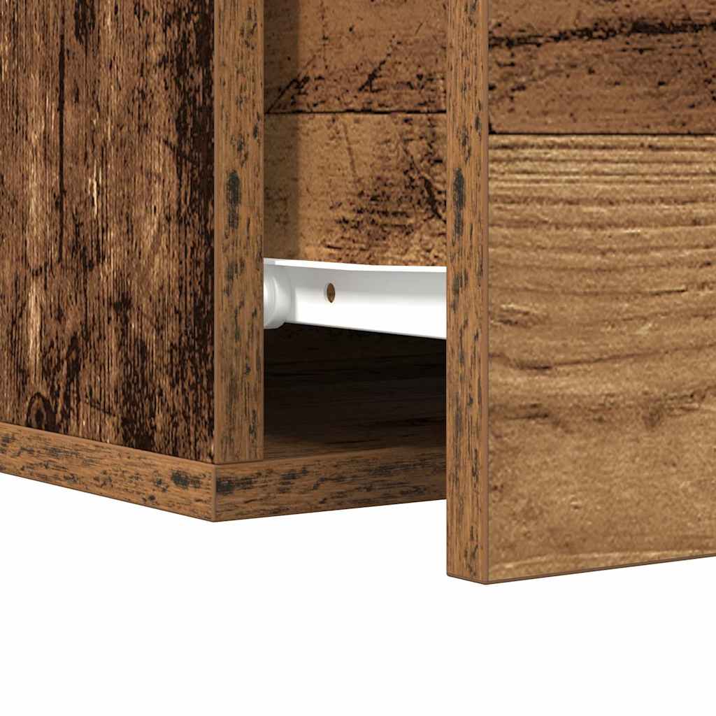 Bedside Cabinet Old Wood 35 x 35 x 20 cm Engineered Wood