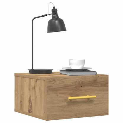 Bedside Cabinet Wall-mounted 2 pcs Artisan Oak 35 x 35 x 20 cm