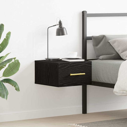 Bedside Cabinet Black Oak 35 x 35 x 20 cm Engineered Wood
