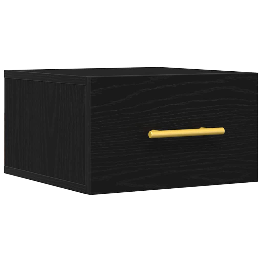 Bedside Cabinet Black Oak 35 x 35 x 20 cm Engineered Wood