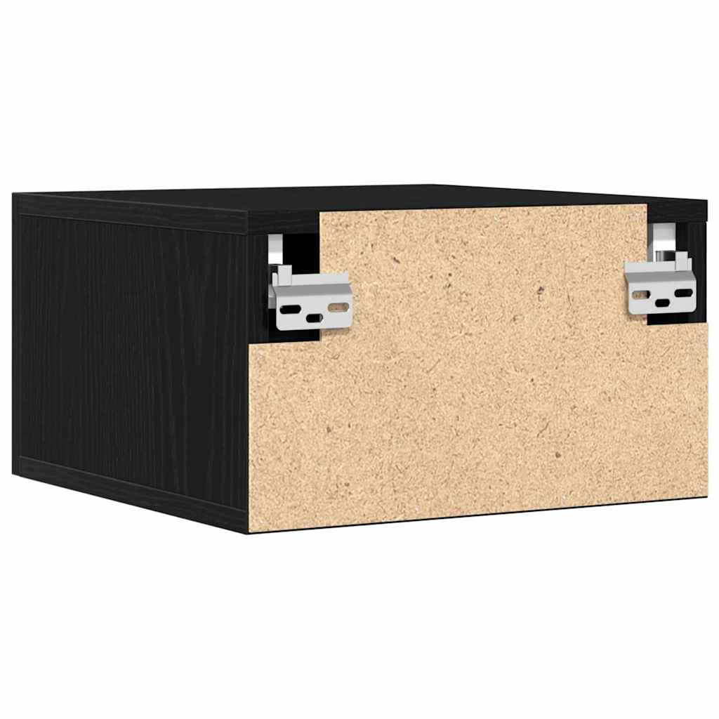 Bedside Cabinet Black Oak 35 x 35 x 20 cm Engineered Wood