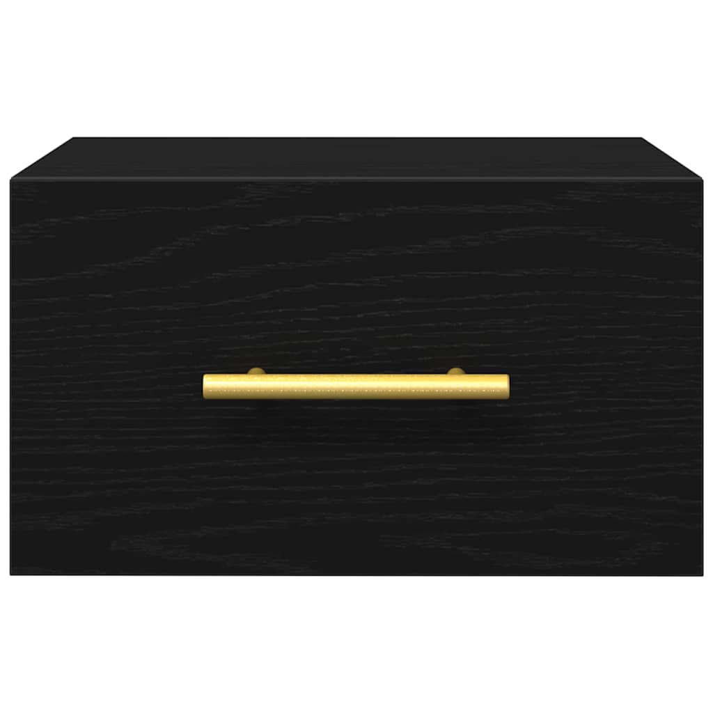 Bedside Cabinet Black Oak 35 x 35 x 20 cm Engineered Wood