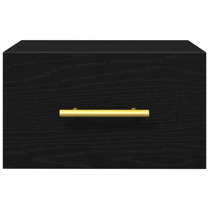 Bedside Cabinet Black Oak 35 x 35 x 20 cm Engineered Wood