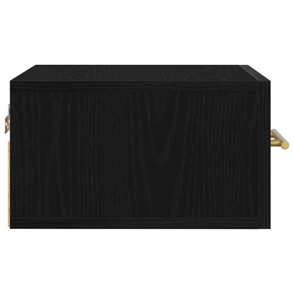 Bedside Cabinet Black Oak 35 x 35 x 20 cm Engineered Wood
