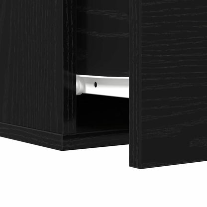 Bedside Cabinet 2 pcs Black Oak 35 x 35 x 20 cm Engineered Wood
