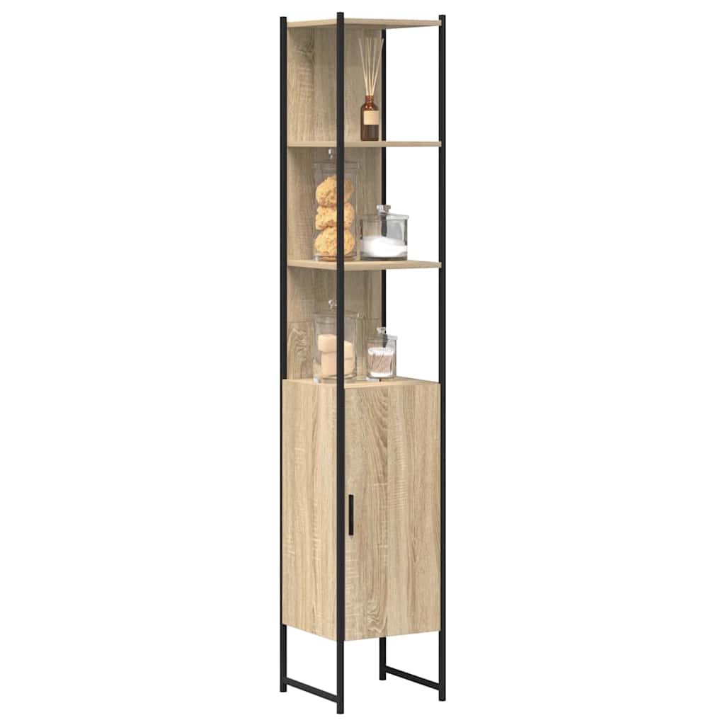 Bathroom Cabinet Sonoma 33 x 33 x 185.5 cm Engineered Wood