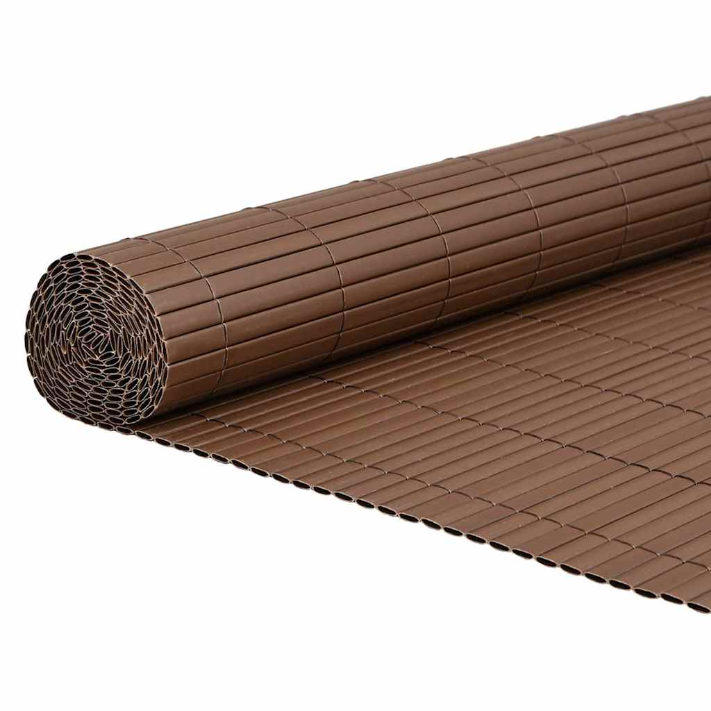 Garden Fence Double-Sided Brown 1.8x3 m PVC