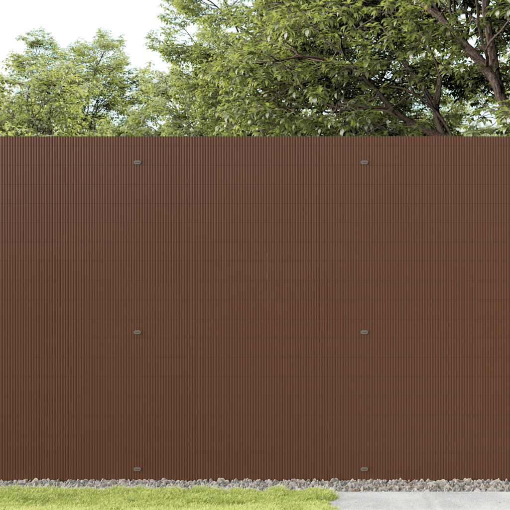 Garden Fence Double-Sided Brown 1.8x3 m PVC