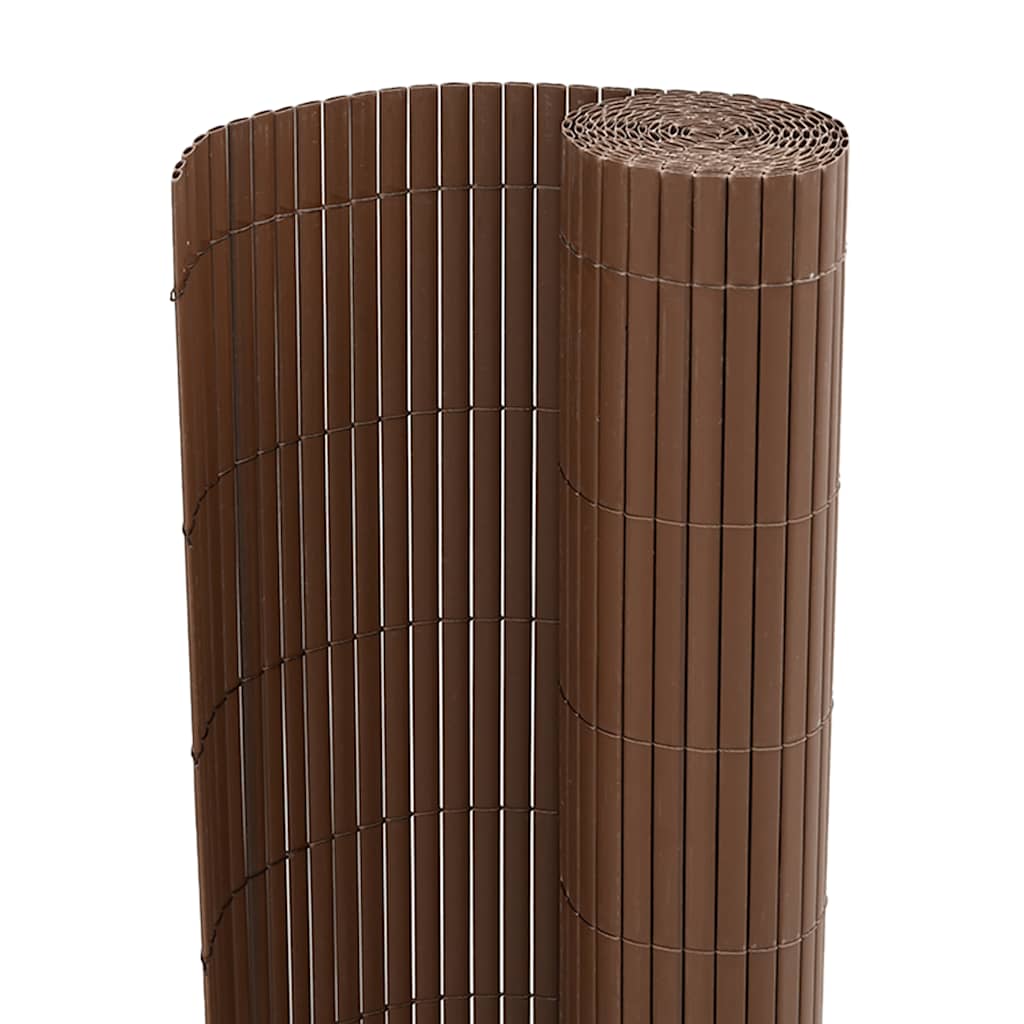 Garden Fence Double-Sided Brown 1.8x3 m PVC