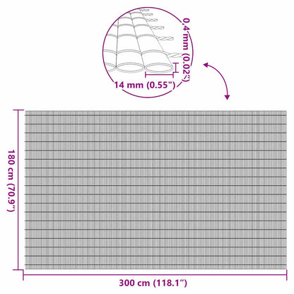 Garden Fence Double-Sided Brown 1.8x3 m PVC