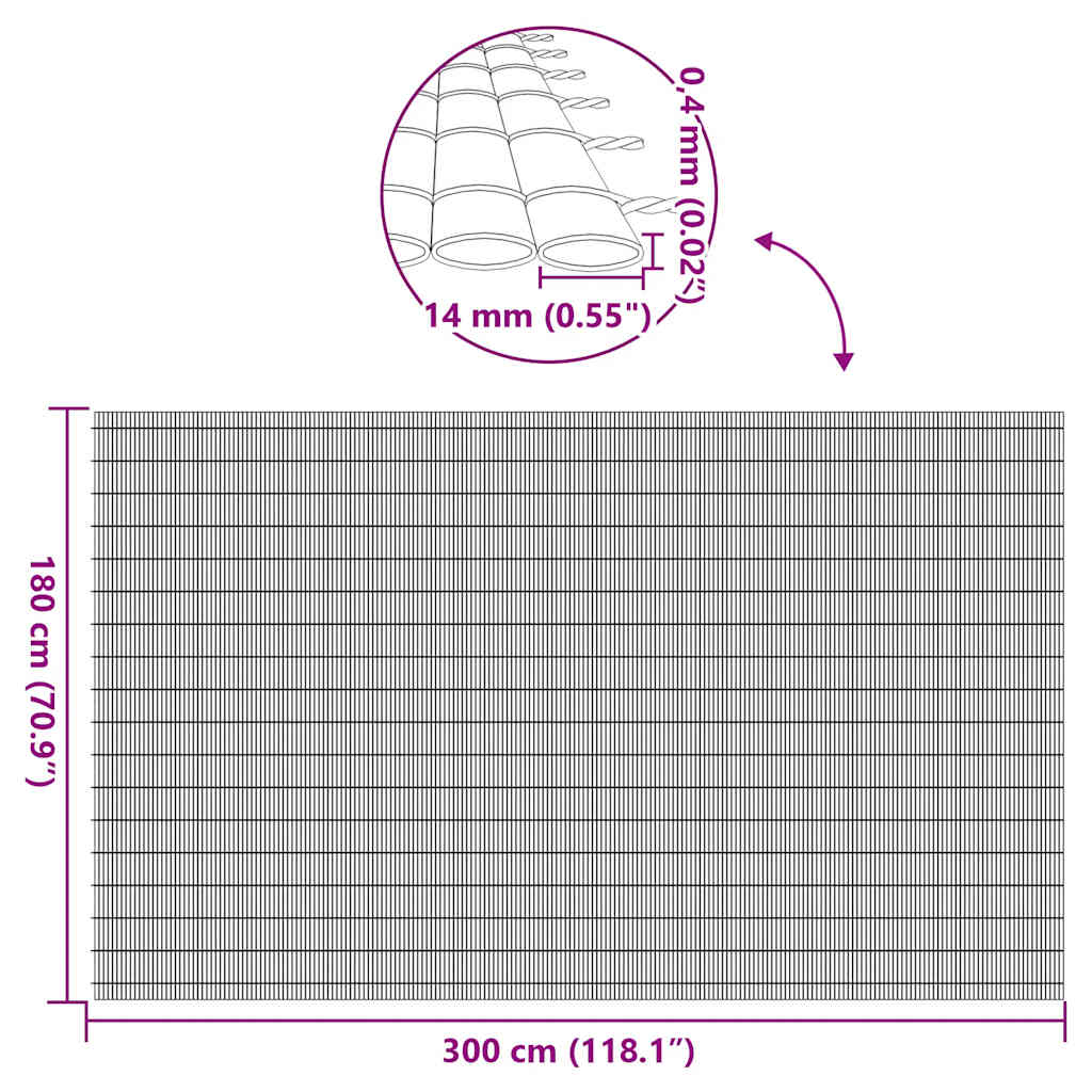 Garden Fence Double-Sided Grey 1.8x3 m PVC