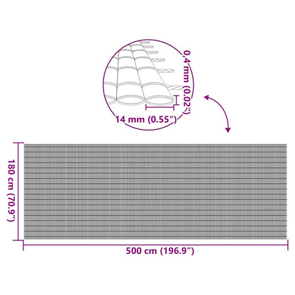 Garden Fence Double-Sided Grey 1.8x5 m PVC