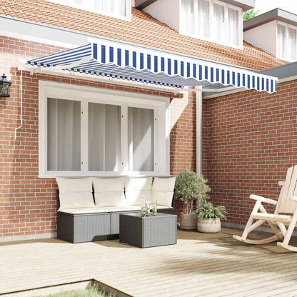 Retractable Awning Manual Blue 250 x 200 cm Fabric