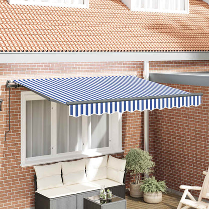 Retractable Awning Manual Blue 250 x 200 cm Fabric
