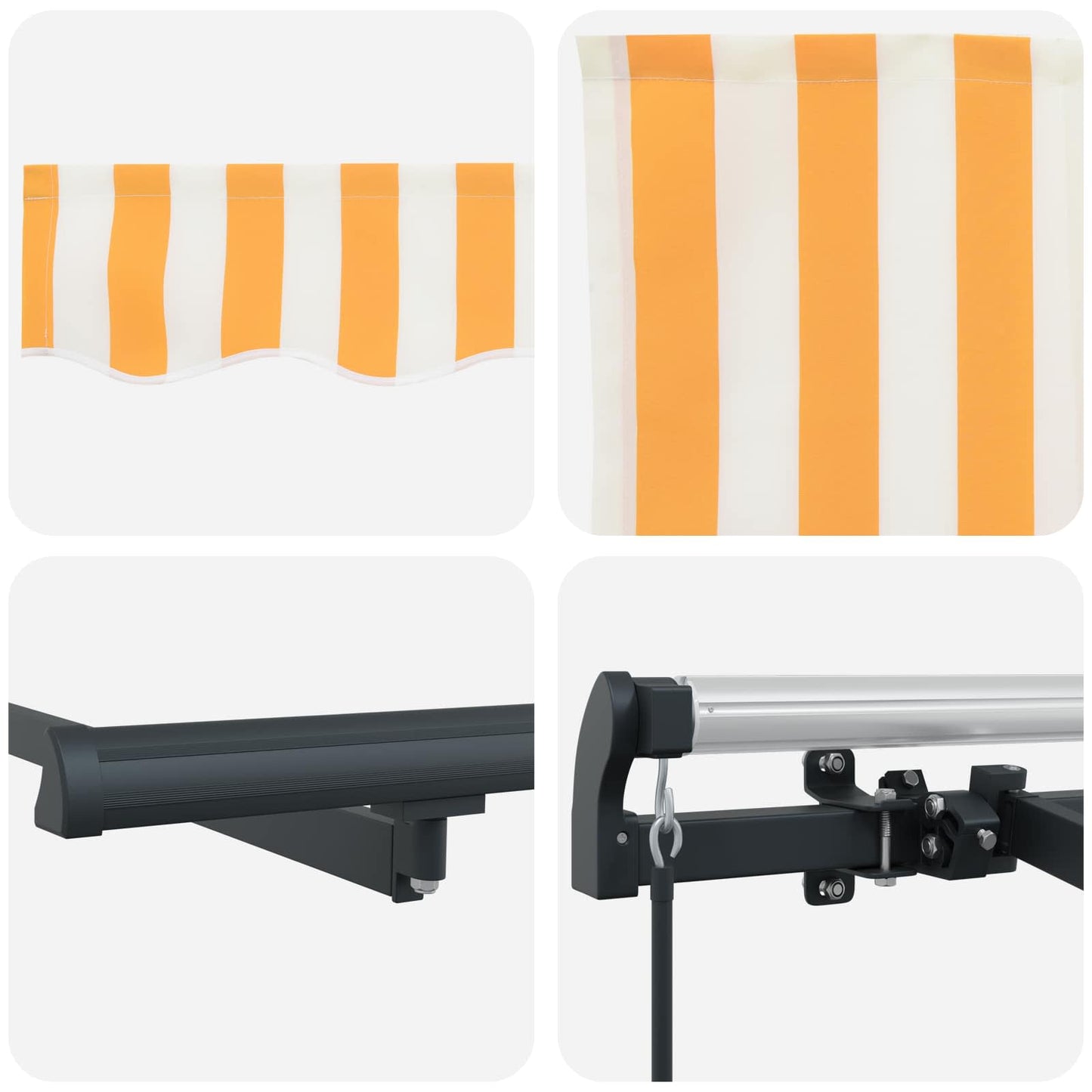 Retractable Awning Manual Yellow 250 x 200 cm Fabric