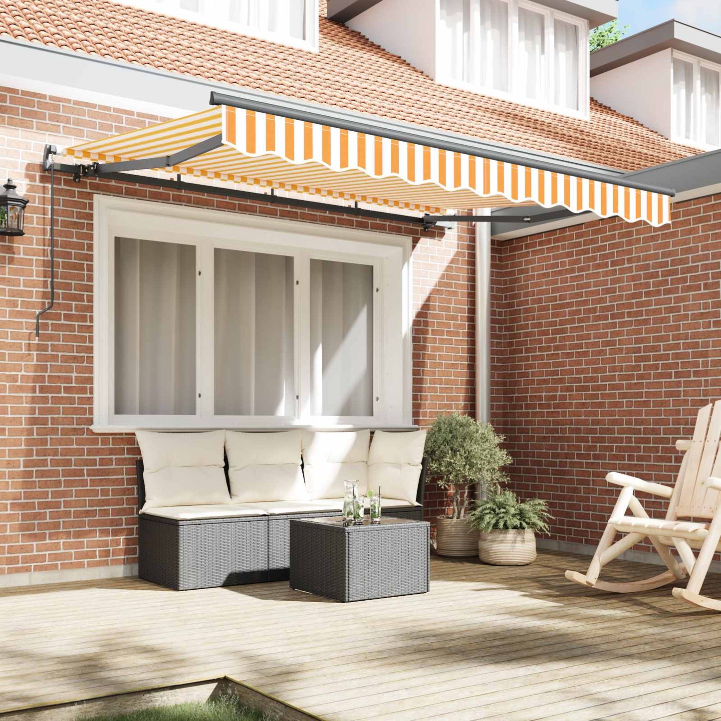 Retractable Awning Manual Yellow 250 x 200 cm Fabric