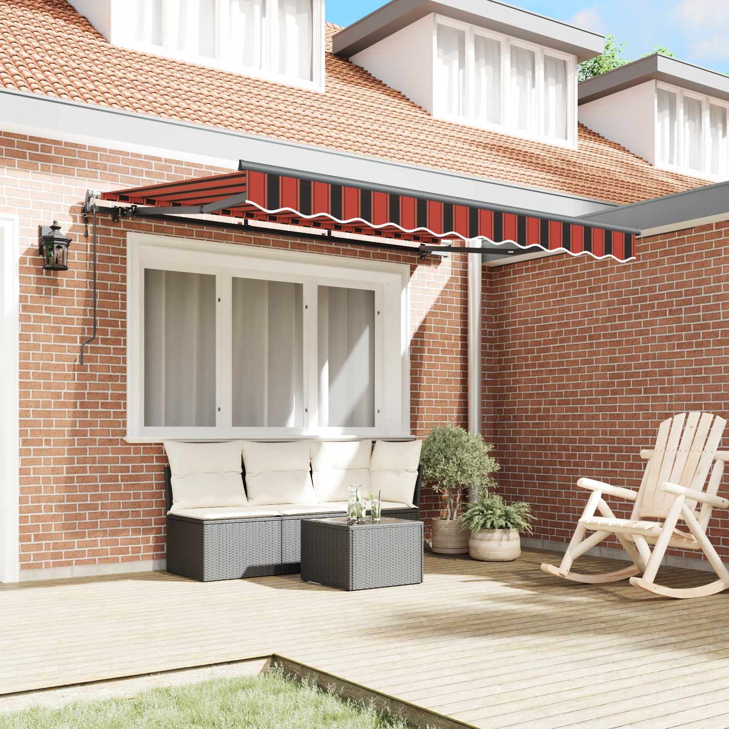 Retractable Awning Orange 250 x 200 cm Fabric