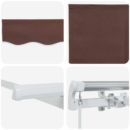 Retractable Awning Brown 250 x 200 cm Fabric