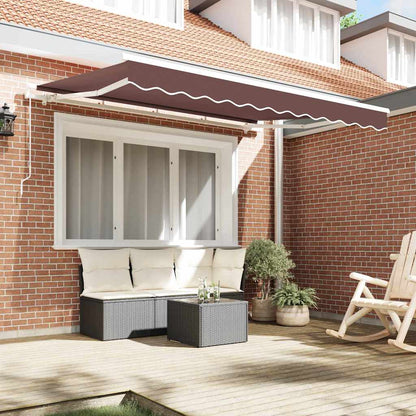 Retractable Awning Brown 250 x 200 cm Fabric
