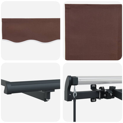 Retractable Awning Brown 250 x 200 cm Fabric