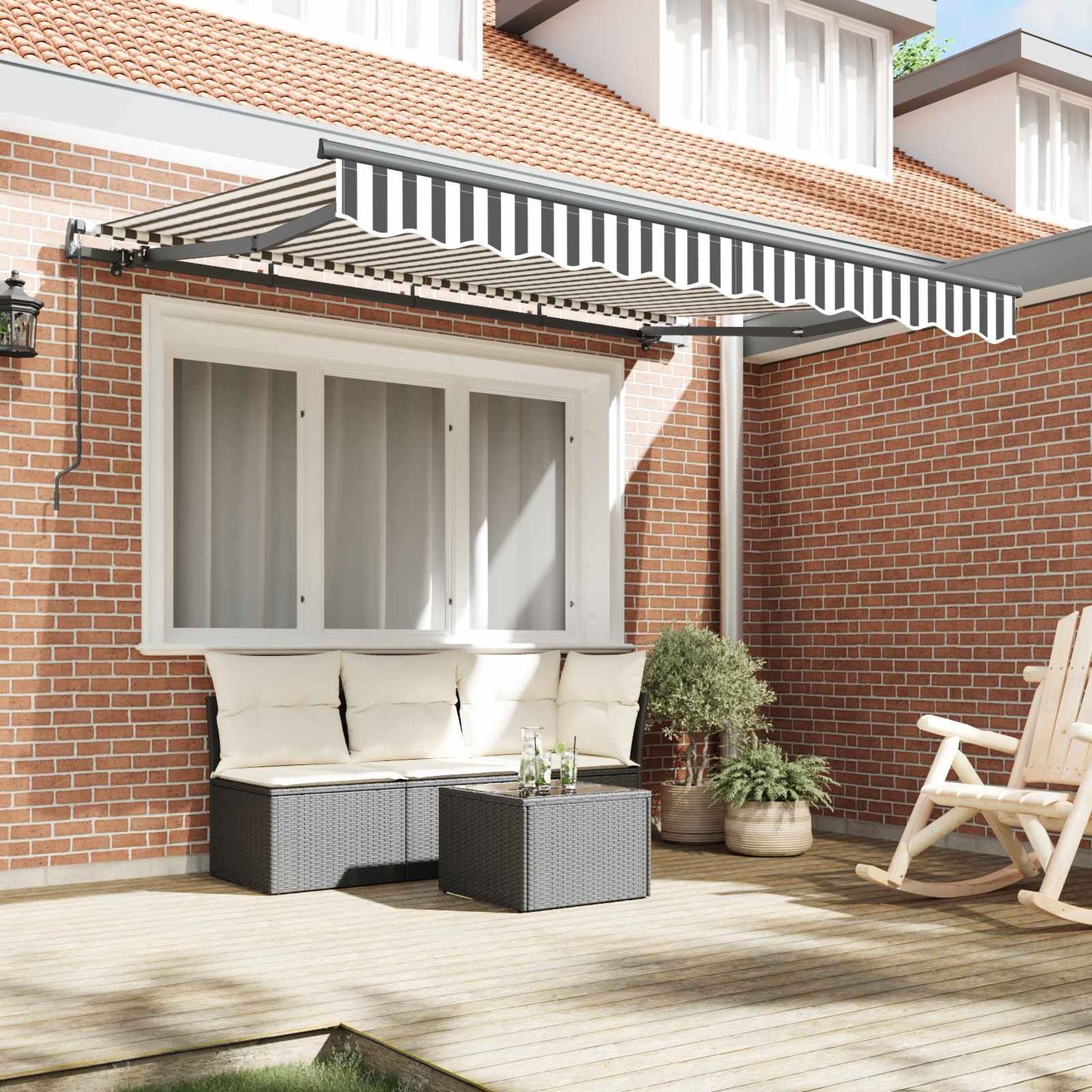 Retractable Awning Manual Anthracite 250 x 200 cm Fabric
