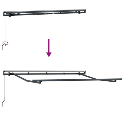 Retractable Awning Manual Anthracite 250 x 200 cm Fabric