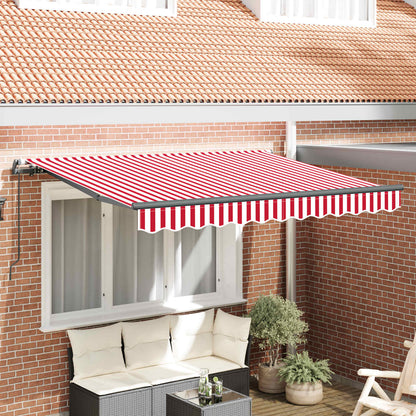Retractable Awning Red 250 x 200 cm Fabric