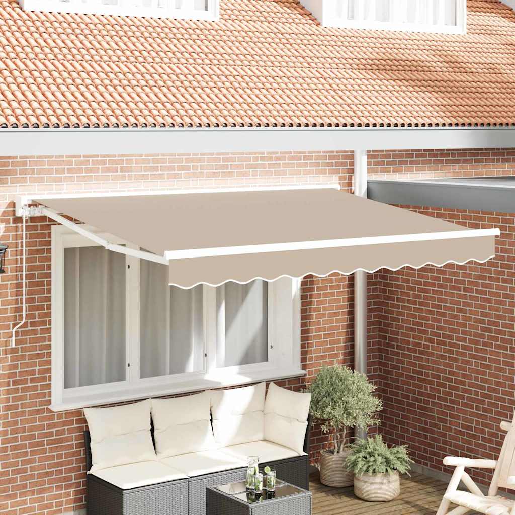 Awning Frame Beige 250 x 200 cm Polyester with PU coating