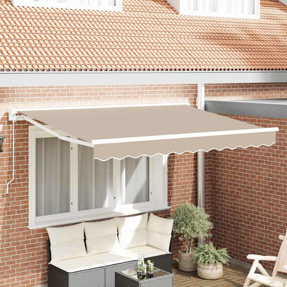 Awning Frame Beige 250 x 200 cm Polyester with PU coating