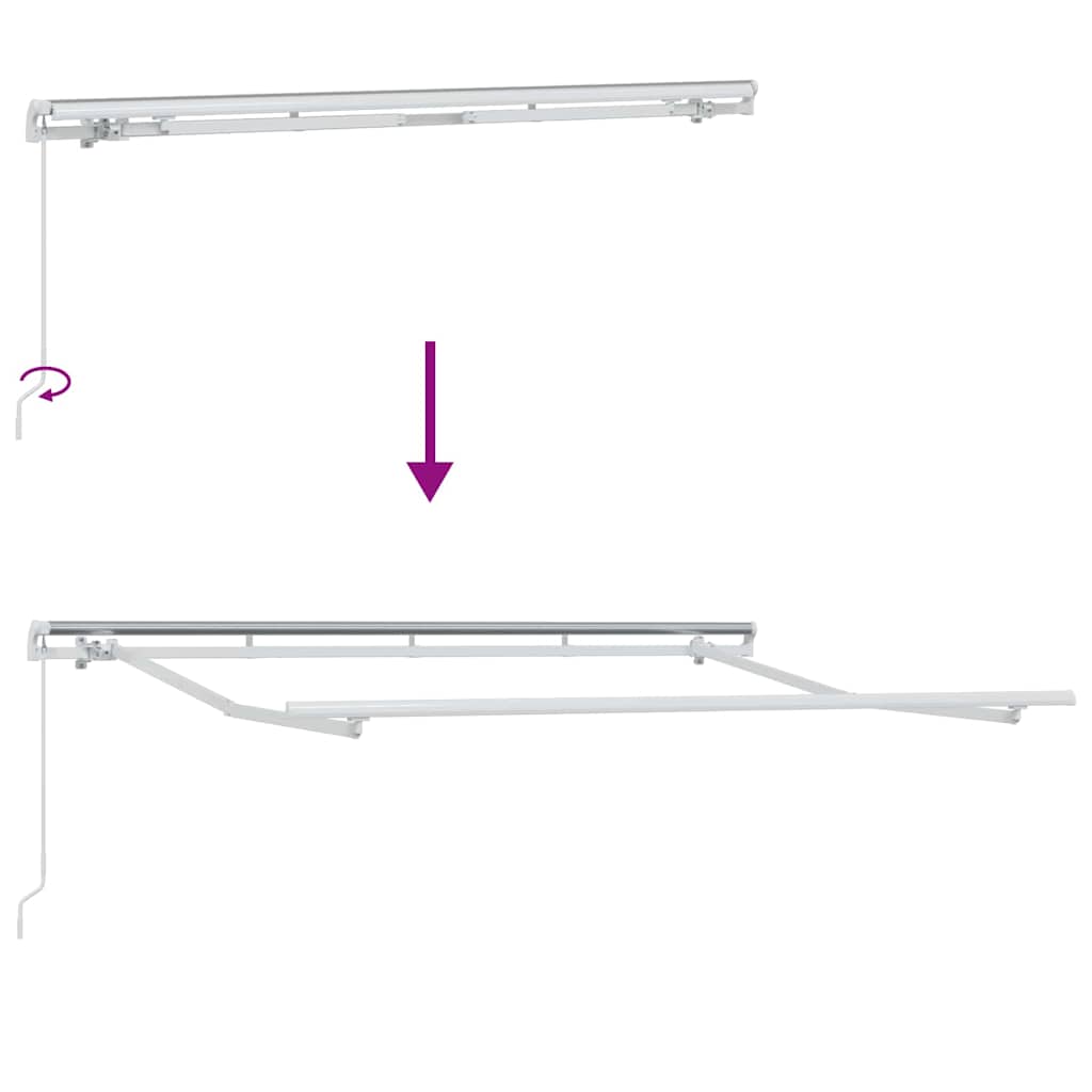 Retractable Awning Manual Blue 300 x 200 cm Fabric