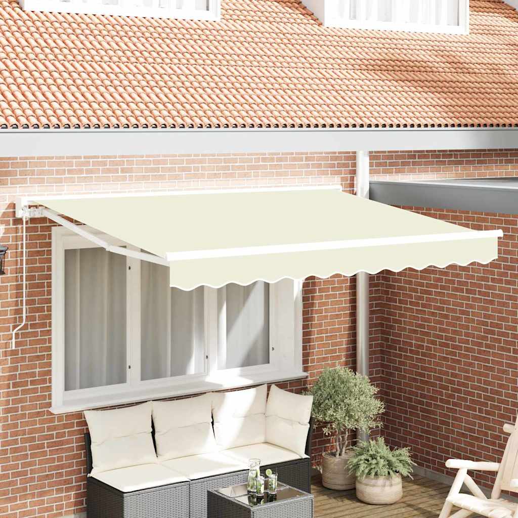 Retractable Awning Cream 300 x 200 cm Aluminium and Fabric