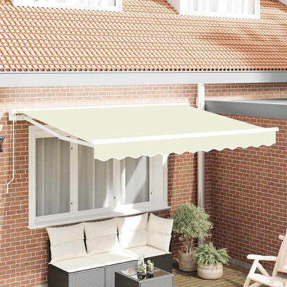 Retractable Awning Cream 300 x 200 cm Aluminium and Fabric