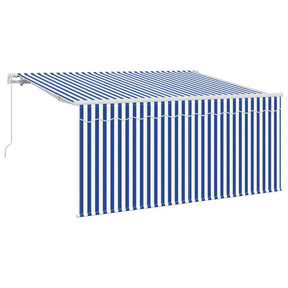 Retractable Awning Retractable Blue and White 300 x 200 cm