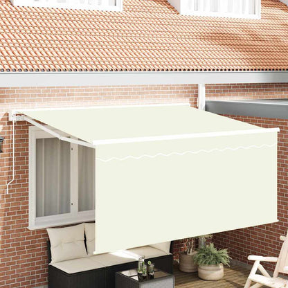 Retractable Awning Cream 300 x 200 cm Polyester and Aluminium