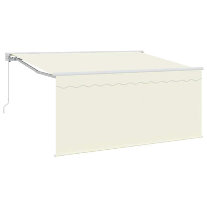 Retractable Awning Cream 300 x 200 cm Polyester and Aluminium