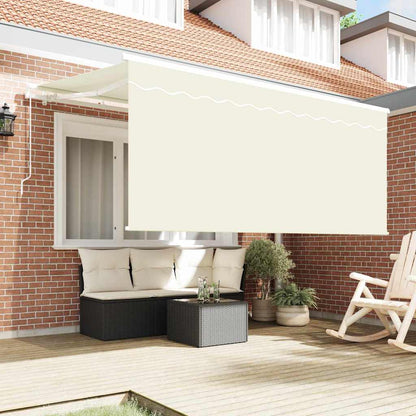 Retractable Awning Cream 300 x 200 cm Polyester and Aluminium