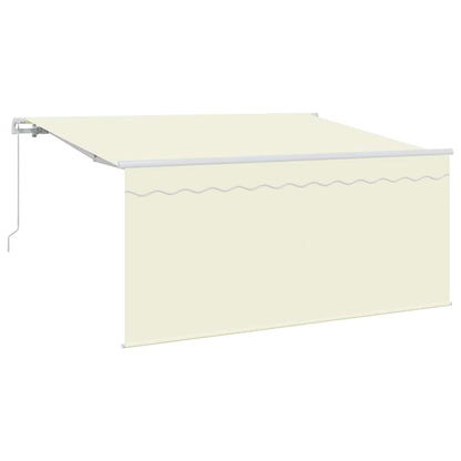 Retractable Awning Cream 300 x 200 cm Polyester and Aluminium