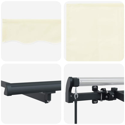 Retractable Awning Cream 300 x 200 cm Polyester and Aluminium