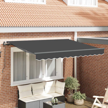 Retractable Awning Manual Anthracite 300 x 200 cm Fabric