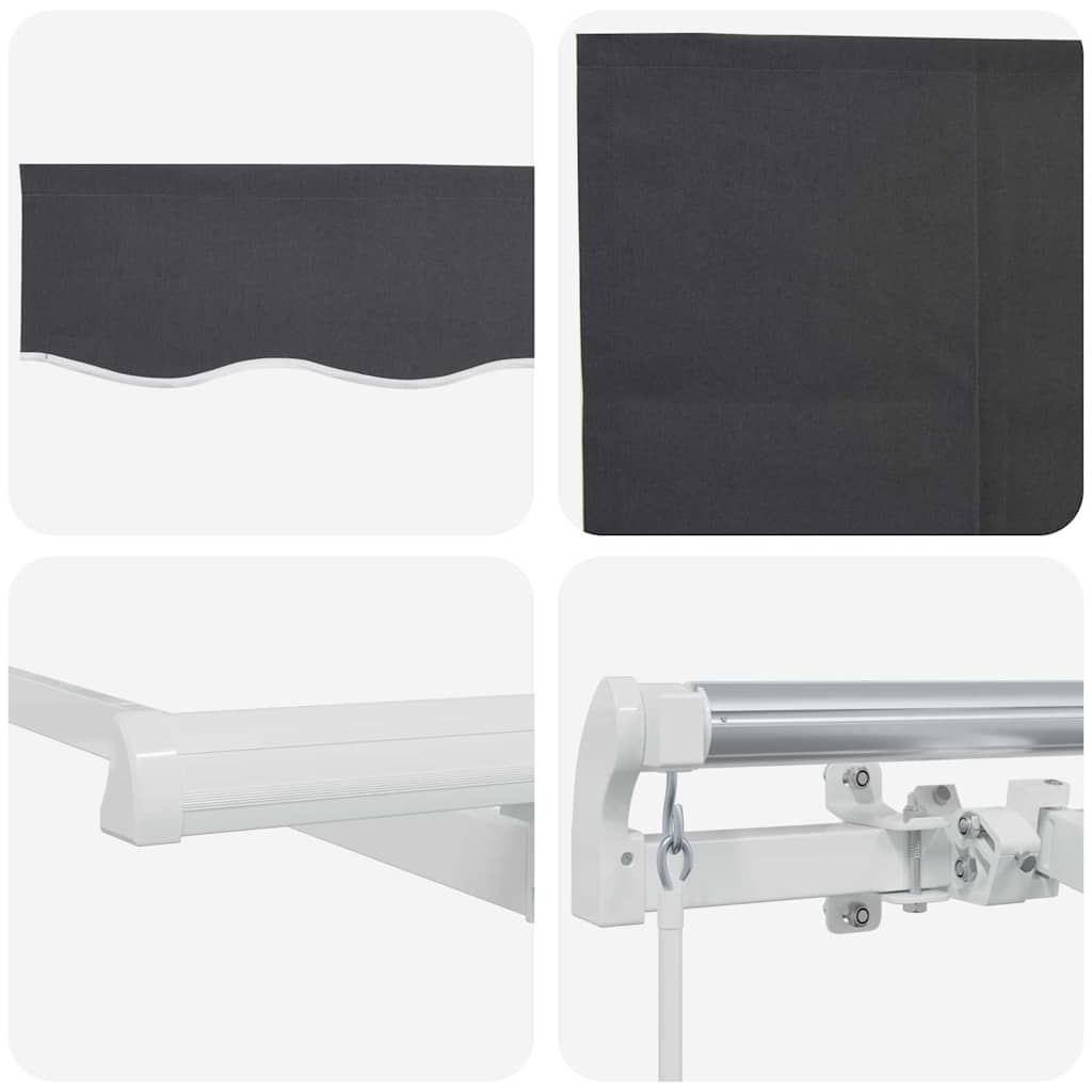 Retractable Awning Retractable Anthracite 300 x 200 cm Fabric