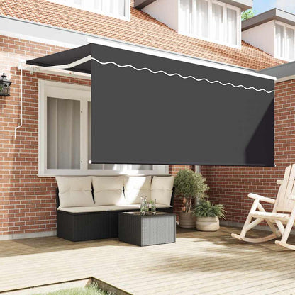 Retractable Awning Retractable Anthracite 300 x 200 cm Fabric