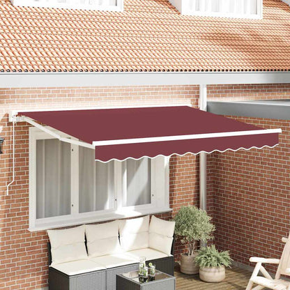 Awning Frame Burgundy 300 x 200 cm Polyester with PU coating