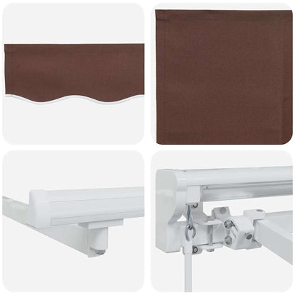Awning Frame Brown 300 x 200 cm Polyester with PU coating