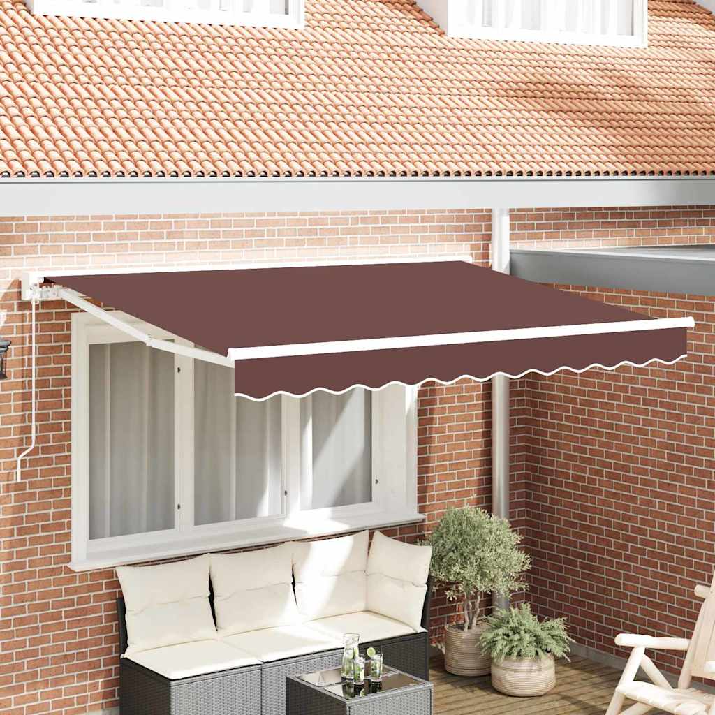 Awning Frame Brown 300 x 200 cm Polyester with PU coating