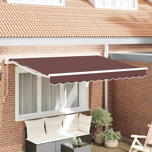 Awning Frame Brown 300 x 200 cm Polyester with PU coating