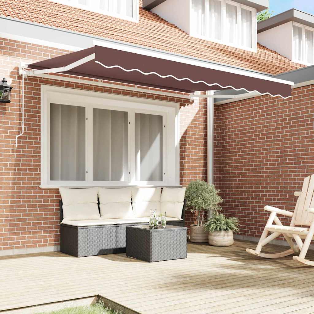 Awning Frame Brown 300 x 200 cm Polyester with PU coating